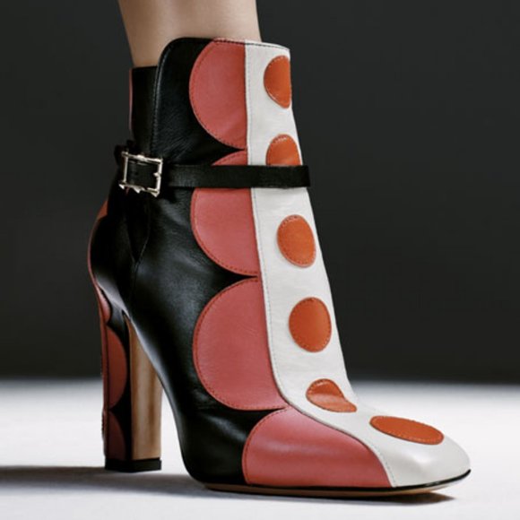 Valentino Shoes - Valentino multi-color leather boots Runway -NEW